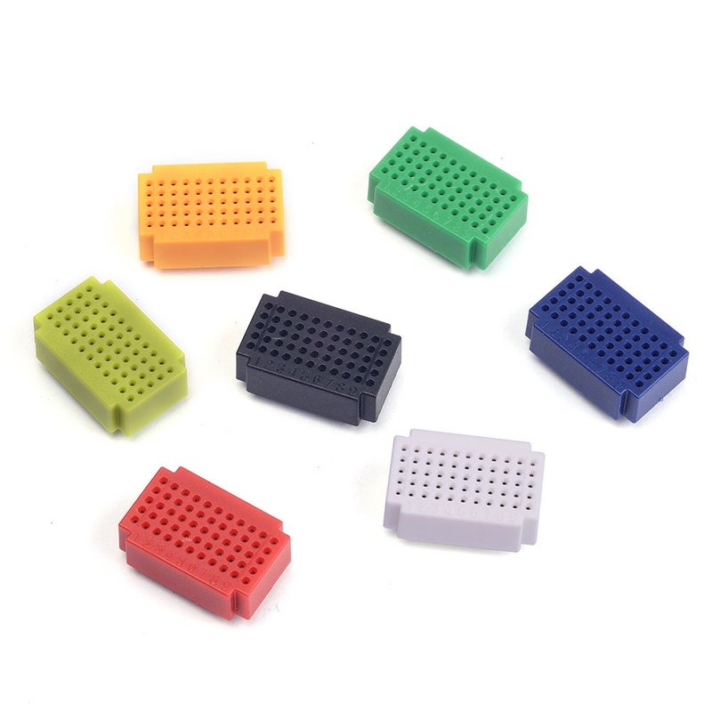 Cylewet 55 Tie Points Mini Solderless Bread Board PCB Circuit Board for Arduino 3 x 2cm (Pack of 7) CYT1030 - Image 1
